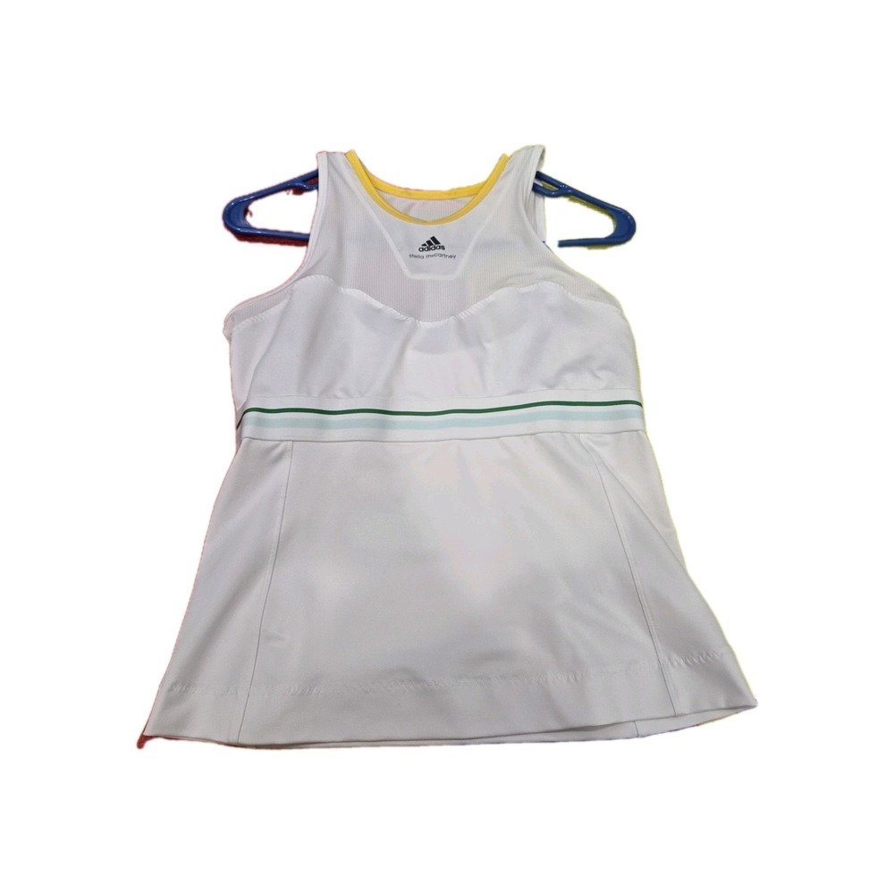 adidas by Stella McCartney Women's White Tennis Tank Top Mesh Performance Sz S